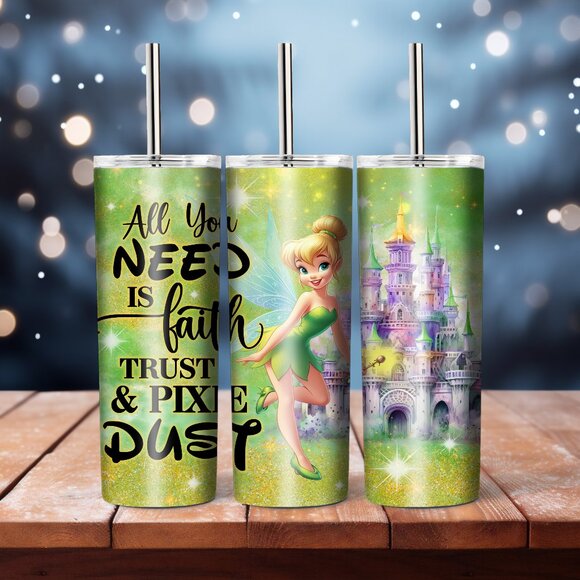 Tinker Bell Skinny Tumbler, Gifts For Her, Christmas Gift - Picture 1 of 3